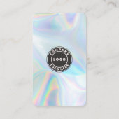 Modern merk QR Code Holographic Custom Visitekaartje (Achterkant)