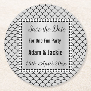 MODERN MERMAID BLACK GRAYSAVE DE DATUM ONDERZETTER