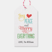 Modern Merry Alles Colorful Holiday Cadeaulabel (Achterkant)