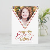 Modern Merry Alles Geometric Holiday Foto (Staand voorkant)