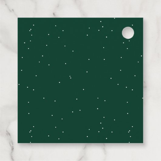 Modern Merry and Bright Green Holiday Bedankjes Labels (Achterkant)