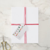 Modern Merry and Bright Holiday Cadeaulabel (Met Touw)
