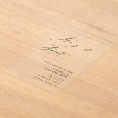  Modern Merry & Bright Christmas Modern Acryl Uitnodigingen (Laagn)