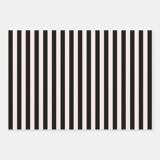 Modern Merry & Bright Christmas Vakantie Roze Zwar Inpakpapier Vel (Voorkant)