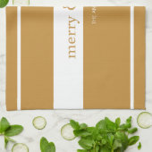 Modern Merry & Bright Holiday Gold Theedoek (Gevouwen)