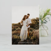 Modern Merry & Bright Photo plaid Tartan Folie Feestdagenkaart (Staand Voorkant)