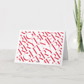 Modern Merry & Bright Typography Feestdagen Kaart (Achterkant)