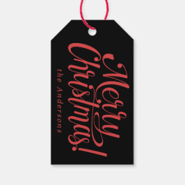 Modern  Merry Christmas Costum Stickers Cadeaulabel