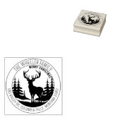 Modern Merry Christmas Elk retouradres Rubberstempel (Gestempeld)