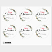 Modern Merry Christmas Gift Stickers (Vel)
