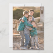 Modern Merry Christmas Love Script Wreath 2 Foto Feestdagenkaart (Achterkant)