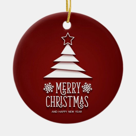 MODERN "MERRY CHRISTMAS" Ornament (Voorkant)