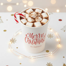 Modern Merry Christmas Paper Cups Papieren Bekers