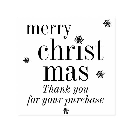 Modern Merry Christmas purchase note Zelfinktende Stempel (Design)