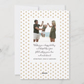 Modern Merry Christmas Starry Script 2 foto's Feestdagenkaart (Achterkant)