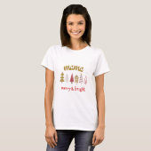 Modern Merry en Bright Family Matching T-shirt (Voorkant volledig)