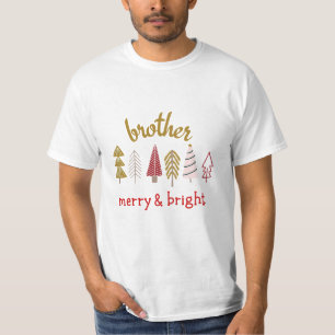 Modern Merry en Bright Family Matching T-shirt