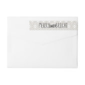 Modern Merry en Bright Wraparound Adresetiketten (Achterkant)