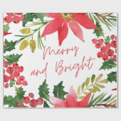Modern Merry en helder script wrapping papier (Vlak)