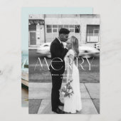 Modern Merry Holiday ontwerp Feestdagenkaart (Voorkant / Achterkant)