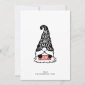 Modern Merry kerst Gnome Feestdagenkaart (Voorkant)