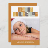 Modern Merry kerstfoto Lijst Feestdagenkaart (Voorkant / Achterkant)