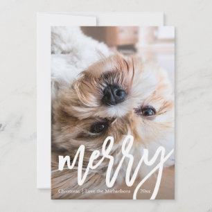 Modern Merry met Chic Luipaardprint Foto Vakantie Feestdagenkaart