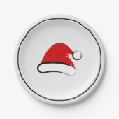 Modern Merry Santa Hat Paper Bord (Voorkant)