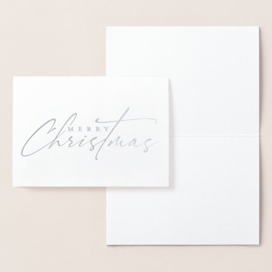 Modern, met de hand gemaakt Kerstscript Folie Kaarten (Display)