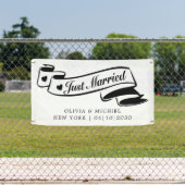 Modern Met Hart Net Getrouwd Auto Spandoek (Insitu)