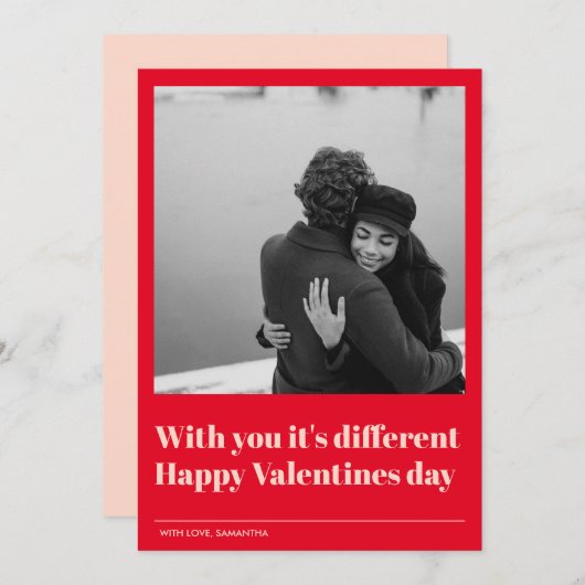 Modern met jou is anders | Valentijnse foto (Voorkant / Achterkant)