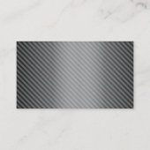 Modern Metal Stripes Bartender Visitekaartje (Achterkant)