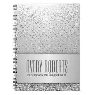 Modern Metallic Elegant zilver Notitieboek