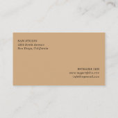 Modern Metallic Goud Beige Turquoise Visitekaartje (Achterkant)