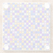 Modern Metallic Grid Glass Onderzetter (Achterkant)