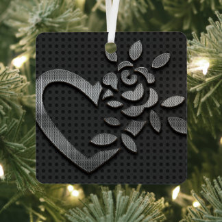 Modern metallisch vierkant metalen ornament