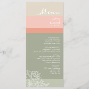 Modern metro-strand koraal Sage Menu