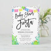 Modern Mexicaans Fiesta Baby shower Kaart (Staand voorkant)
