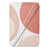 Modern Mid Century Abstracte Geo Pastel Terracotta Badmat (Voorkant Verticaal)