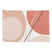 Modern Mid Century Abstracte Geo Pastel Terracotta Kussensloop (Achterkant-Rechts)