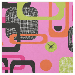 Modern Mid Century Funky geometrisch patroon Stof