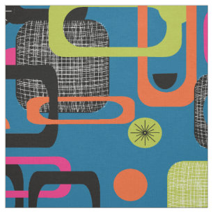 Modern Mid Century Funky geometrisch patroon Stof