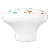 Modern Mid Century Retro Atomic Abstract Keramische Knop (Zijkant)