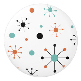 Modern Mid Century Retro Atomic Abstract Keramische Knop