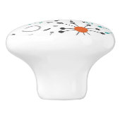Modern Mid Century Retro Atomic Abstract Keramische Knop (Zijkant)