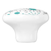 Modern Mid Century Retro Atomic Abstract Keramische Knop (Zijkant)