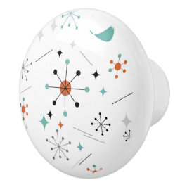 Modern Mid Century Retro Atomic Abstract Keramische Knop