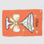 Modern Mid Century Trendy Chic Golfer  Golfhanddoek (Horizontaal)