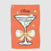 Modern Mid Century Trendy Chic Golfer  Golfhanddoek (Voorkant)