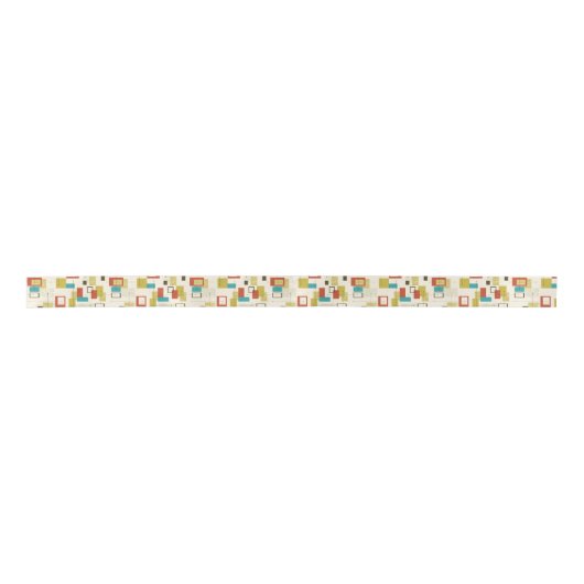 Modern Midden-Eeuw kleurrijk geometrisch patroon Lint (Voorkant)